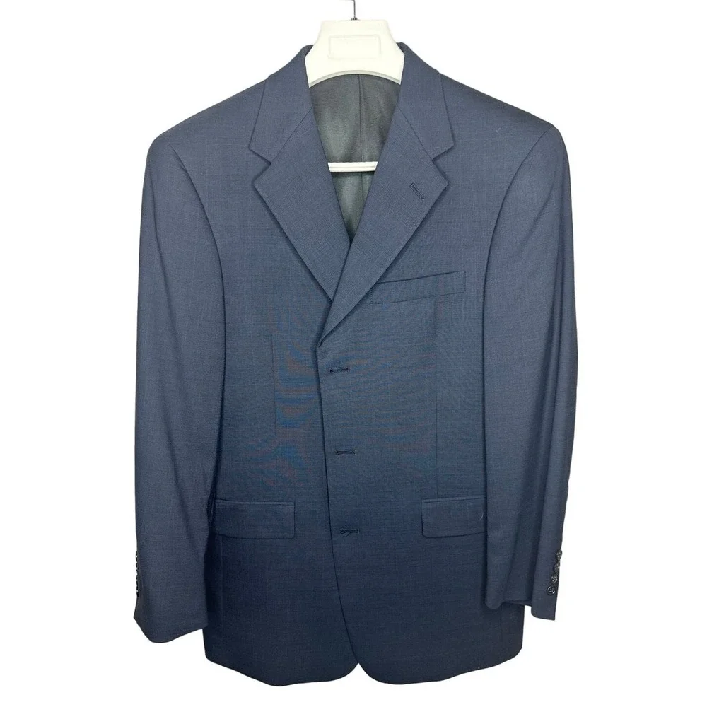 Austin Reed London England Mens 40R Navy‎ Blue Wool Blend Suit Sport Coat Blazer